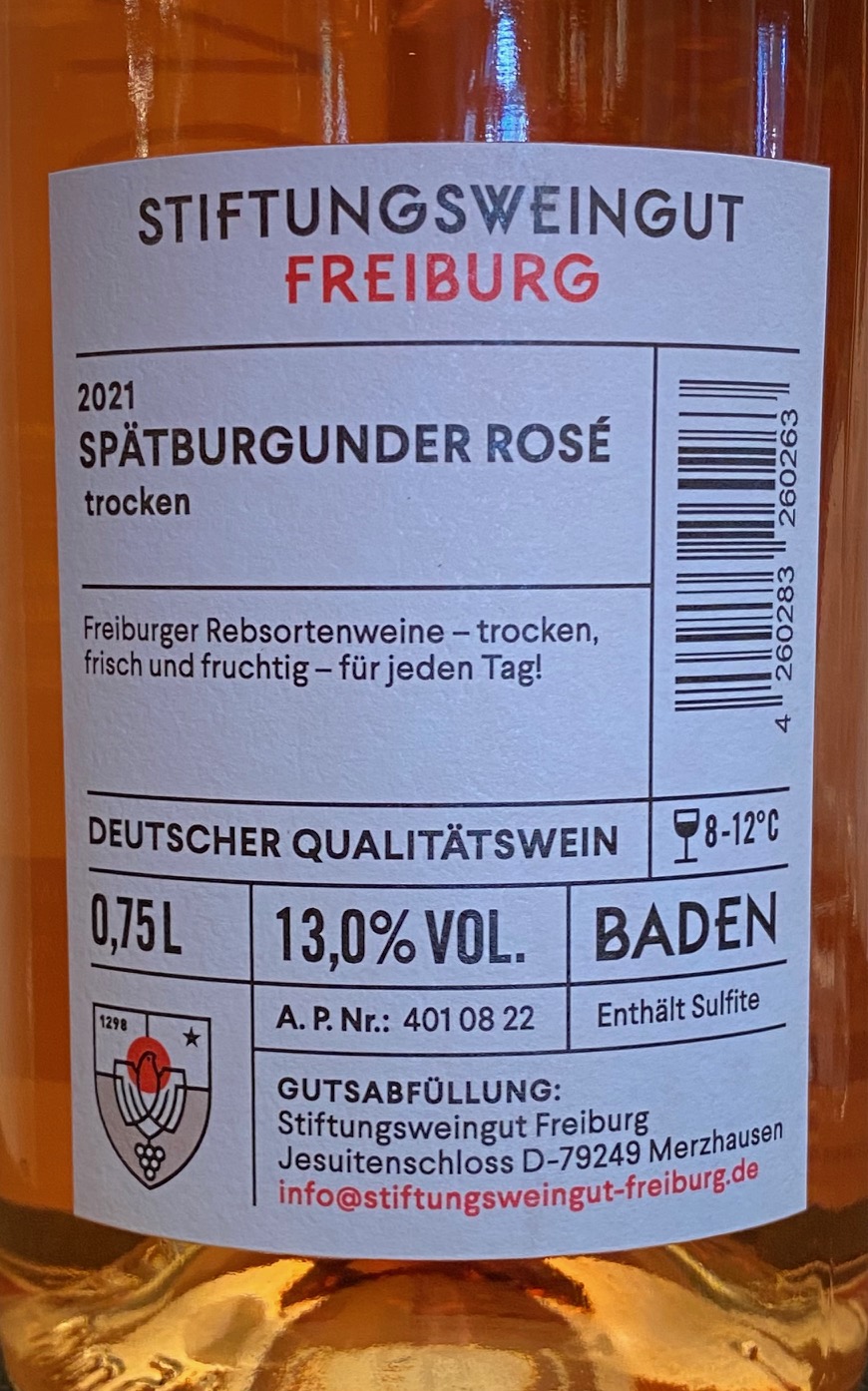 Rosé Spätburgunder trocken, Roséwein, 0,75 l