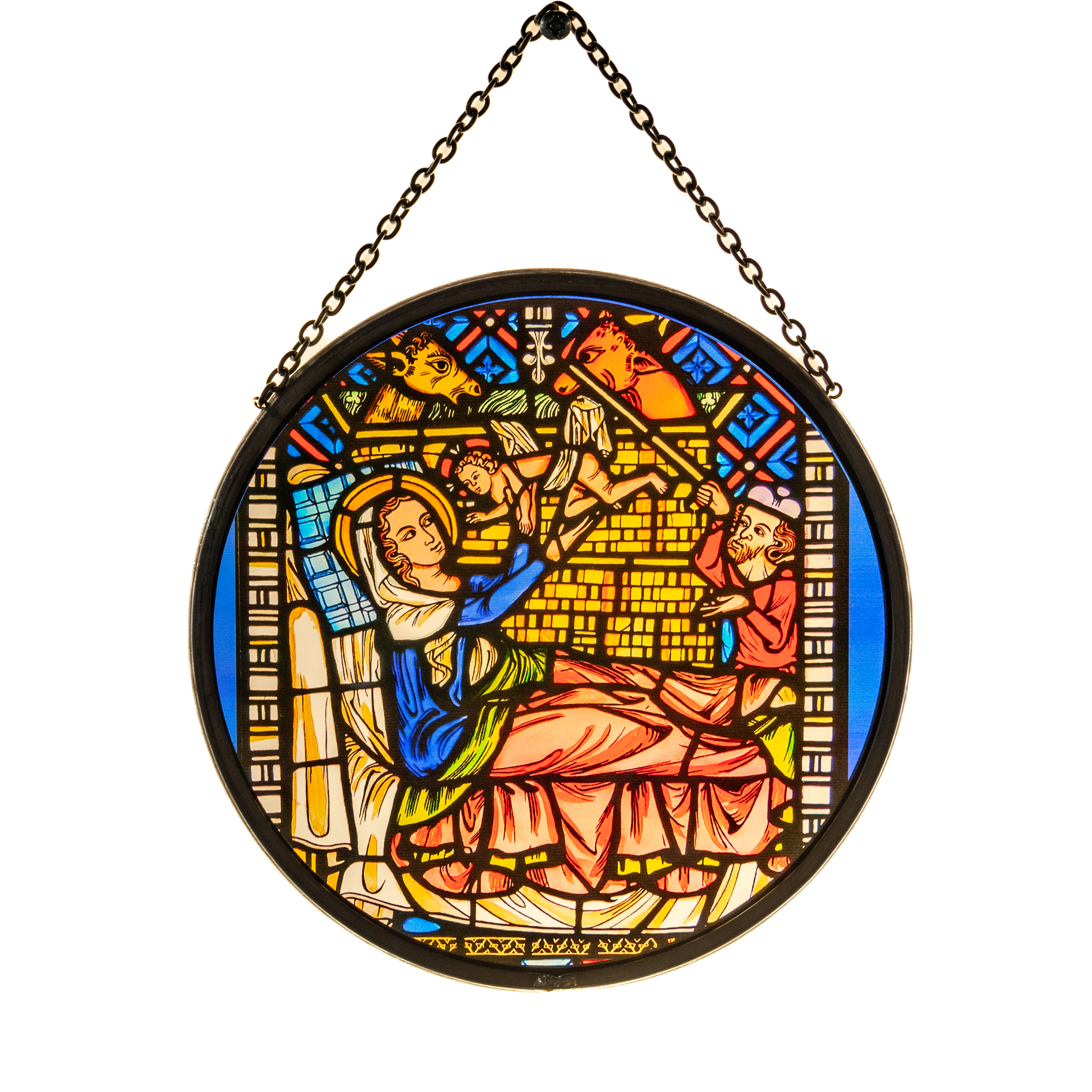 Fensterbild Kirchenfenstermotiv Christi Geburt groß 