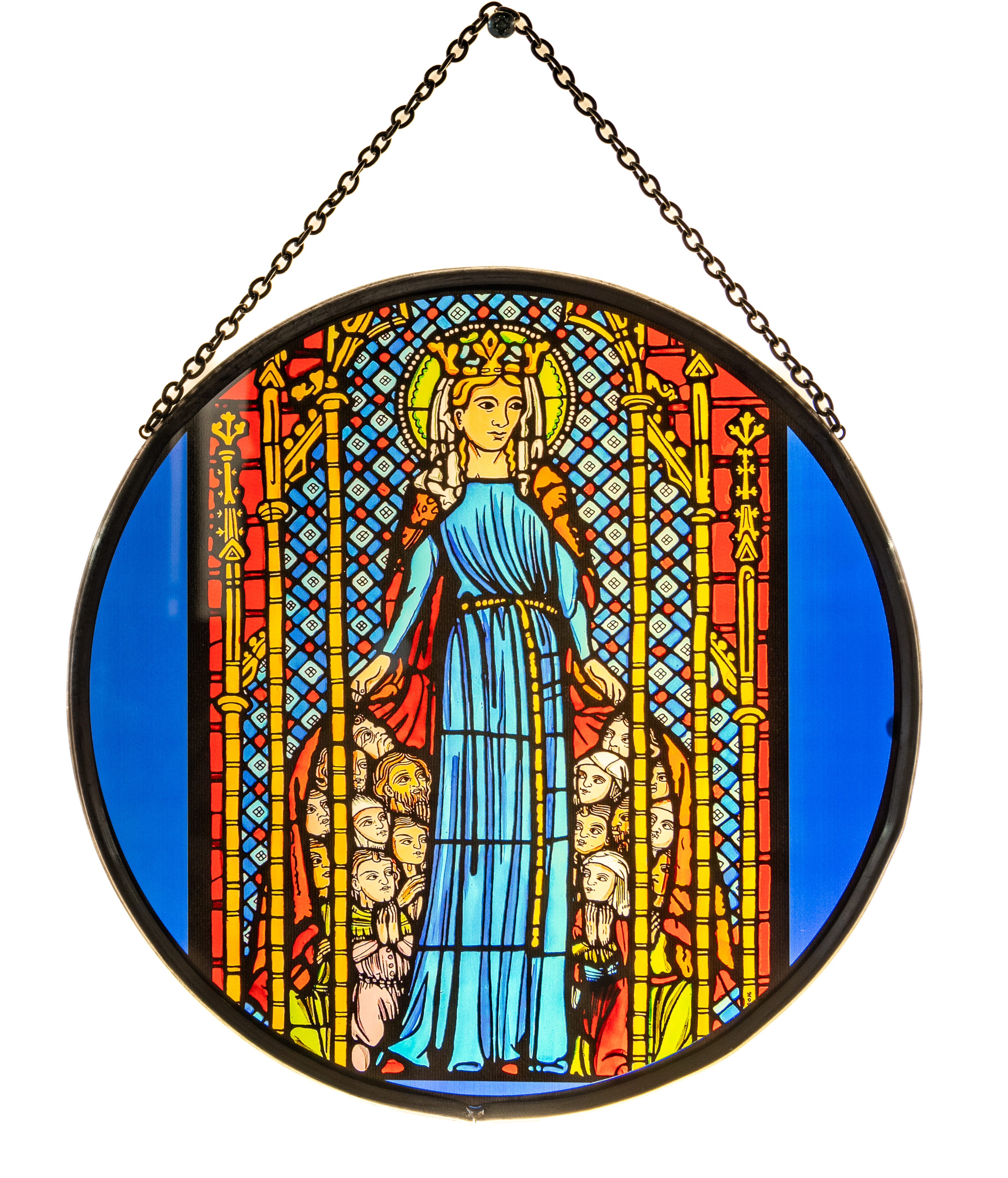 Fensterbild Kirchenfenstermotiv Schutzmantelmadonna