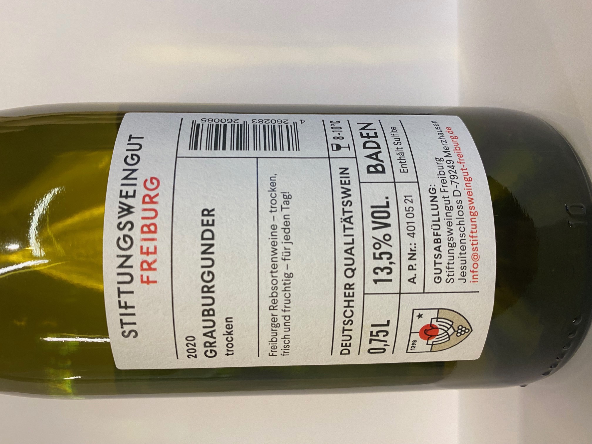 Grauburgunder trocken, Weißwein 0,75 l