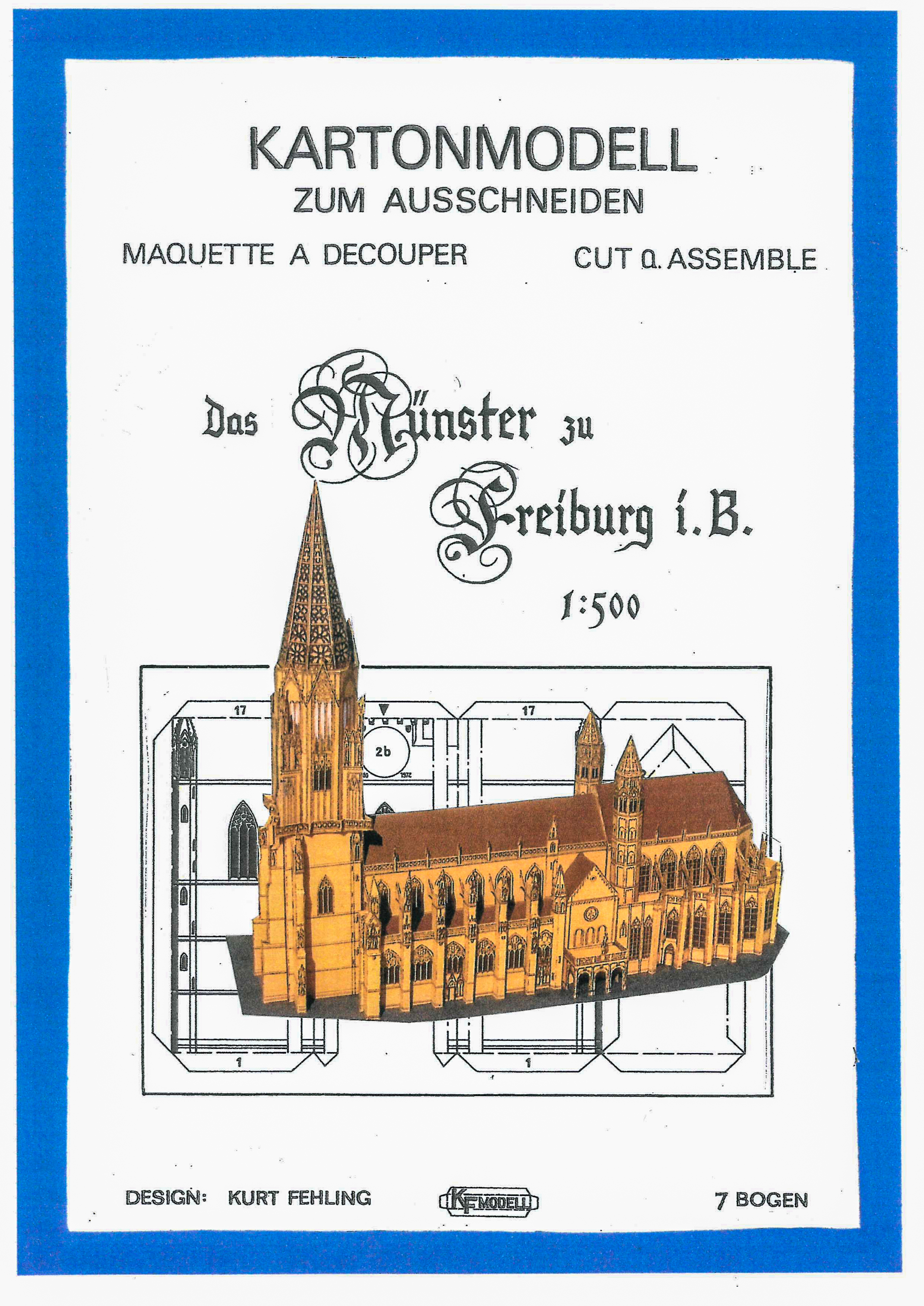 Bastelbogen  Freiburger Münster