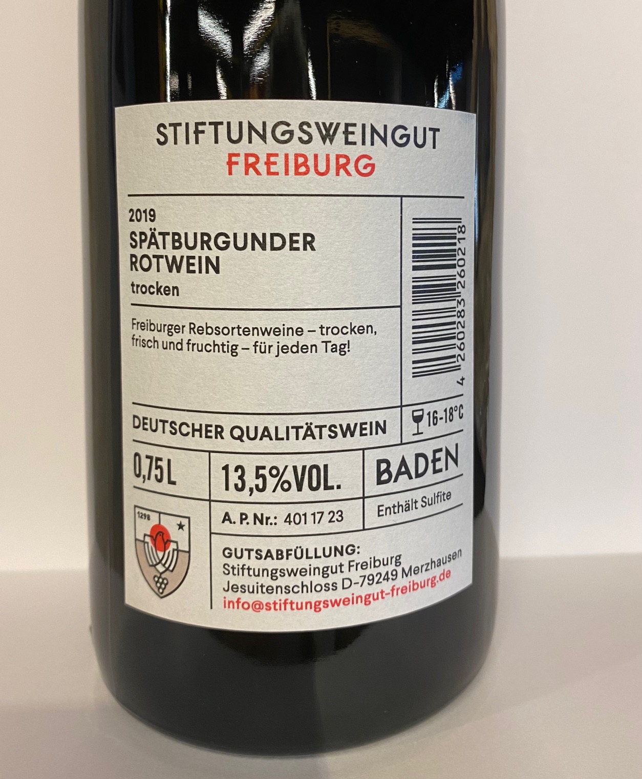 Spätburgunder Rotwein trocken, 0,75 l